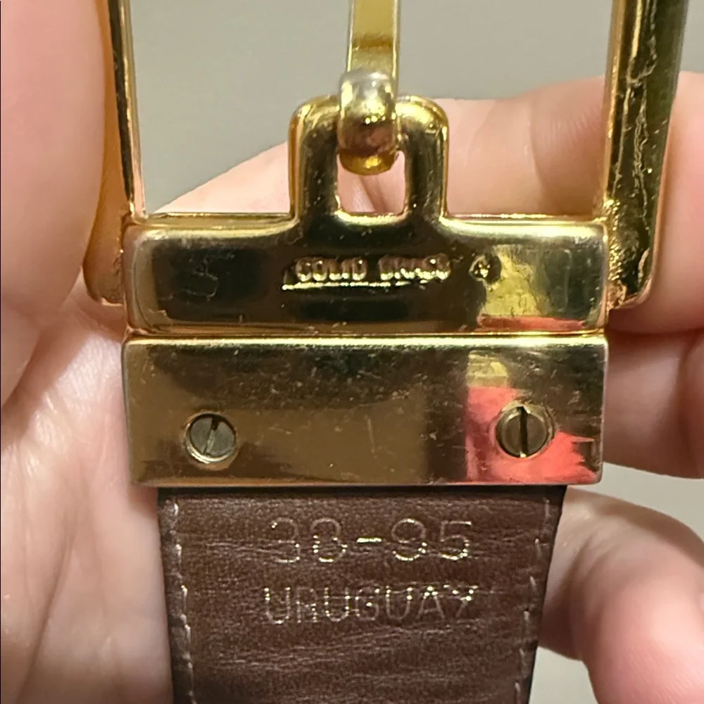 Yves Saint Laurent Black Leather Belt - Picture 2 of 3